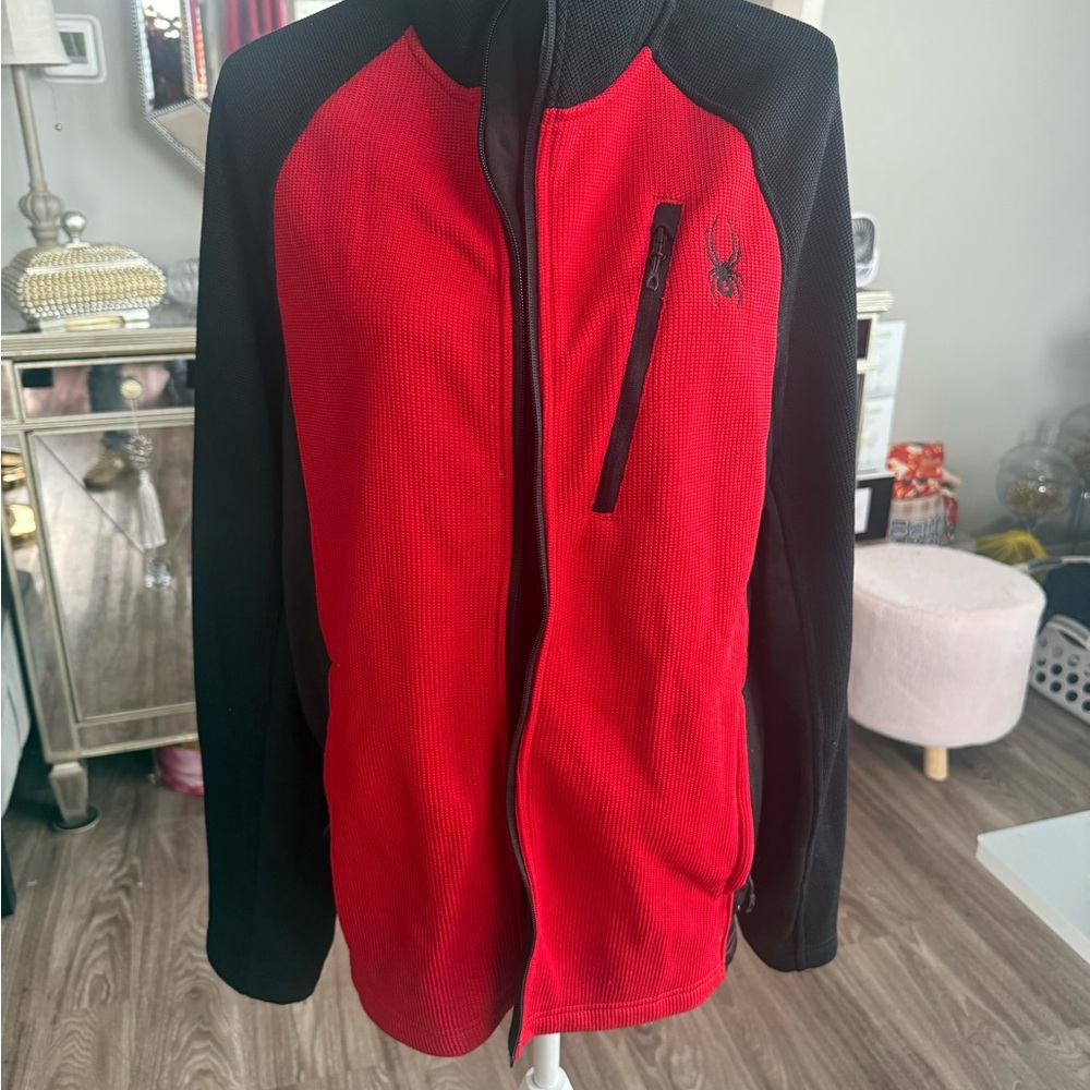 Red and Black Full-Zip Jacket